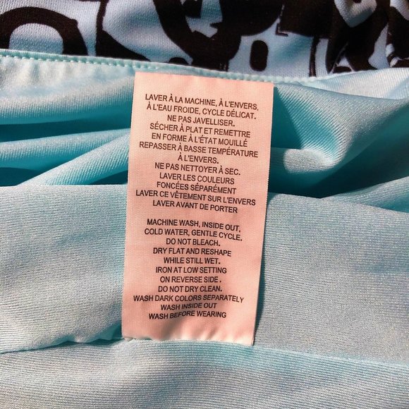 mblm Blue and Black Font Wrap Top - Picture 8 of 9